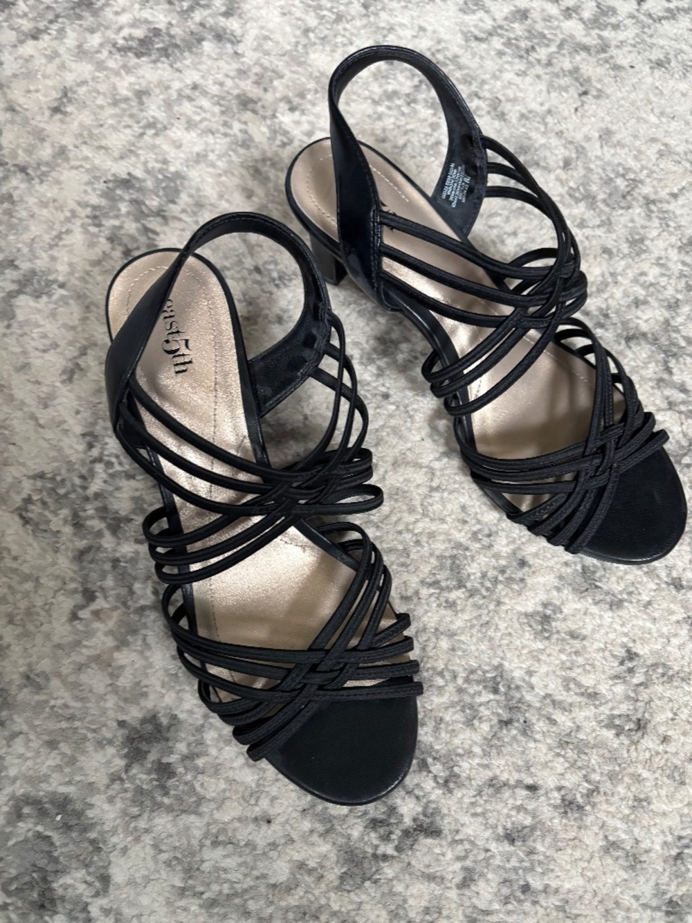 East 5th Black Strappy Sandals Women’s Size 7M